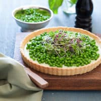 Pea and Herbed Goat Cheese Tart | Spring on a Plate