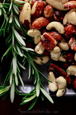 Spicy Rosemary Roasted Nuts