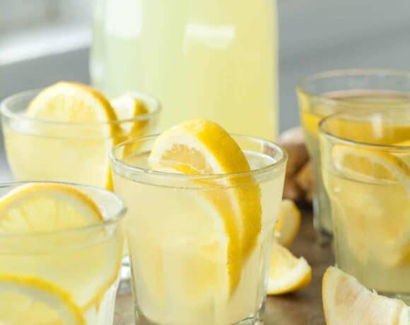 Honey Ginger Lemonade (With 8 Variations) - Fresh ginger add a unique kick to a warm weather classic in this easy homemade honey ginger lemonade.