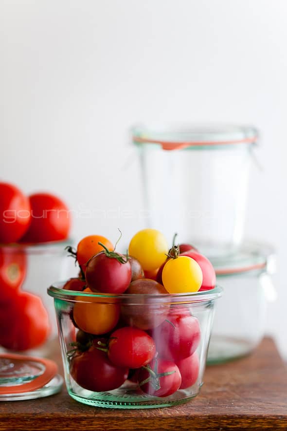 baby tomatoes in jars