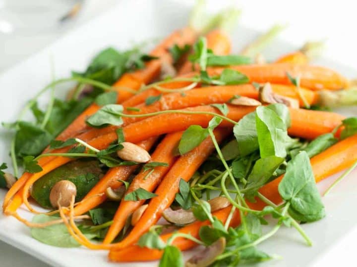 Carrot Watercress Salad with Orange Blossom Dressing