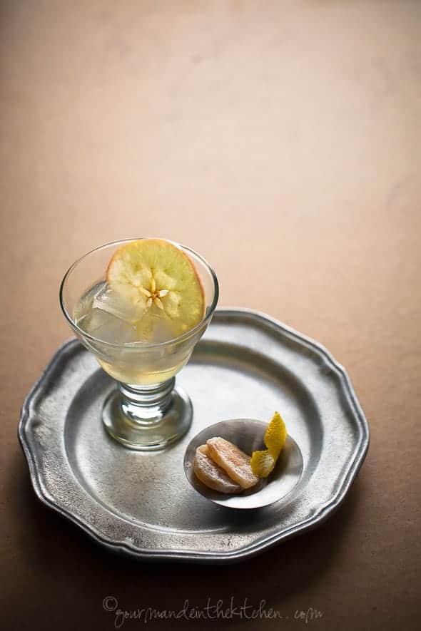 The Normand Fizz | Apple Ginger Calvados Cocktail Served with Apple Slice