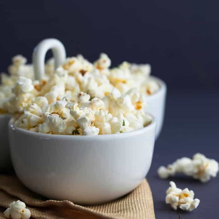 Truffle Butter, Parmesan and Thyme Popcorn