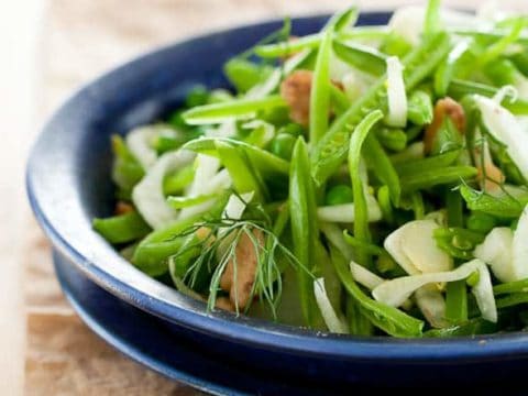 Sugar Snap Pea, Spring Pea and Fennel Salad Gourmande in the Kitchen