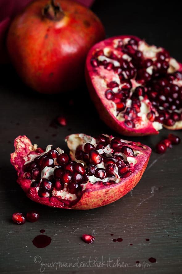 Pomegranate split open