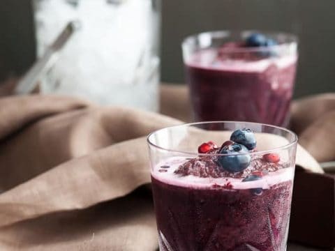 Blueberry Pomegranate Matcha Tea Slushy