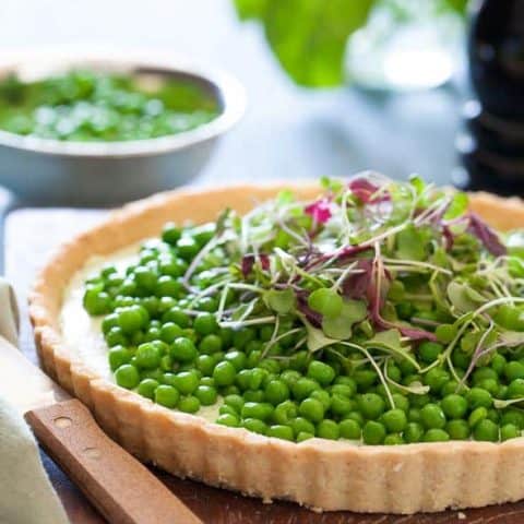 Pea Goat Cheese Tart
