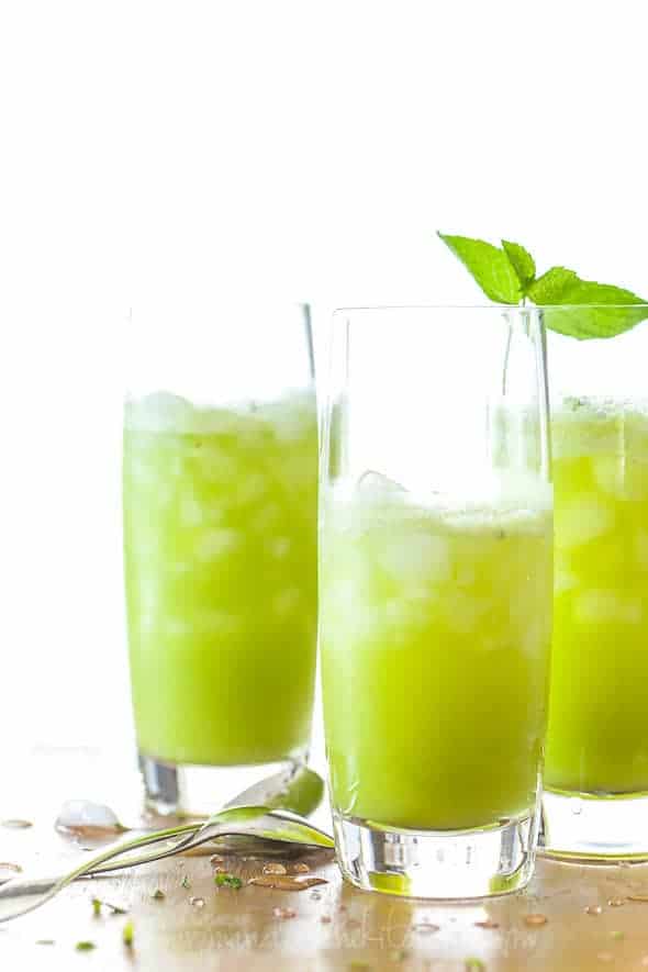 Sparkling Pineapple Mint Juice | Gourmande in the Kitchen