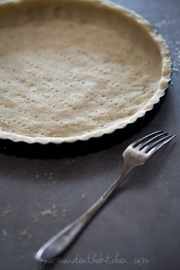 almond flour crust in pan