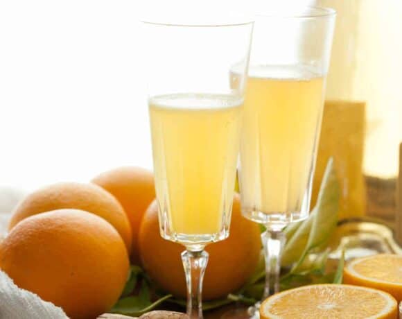 Grand Mimosa in Champagen Glasses