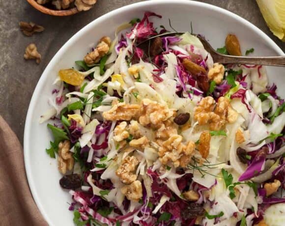 Red Cabbage, Radicchio and Endive Salad