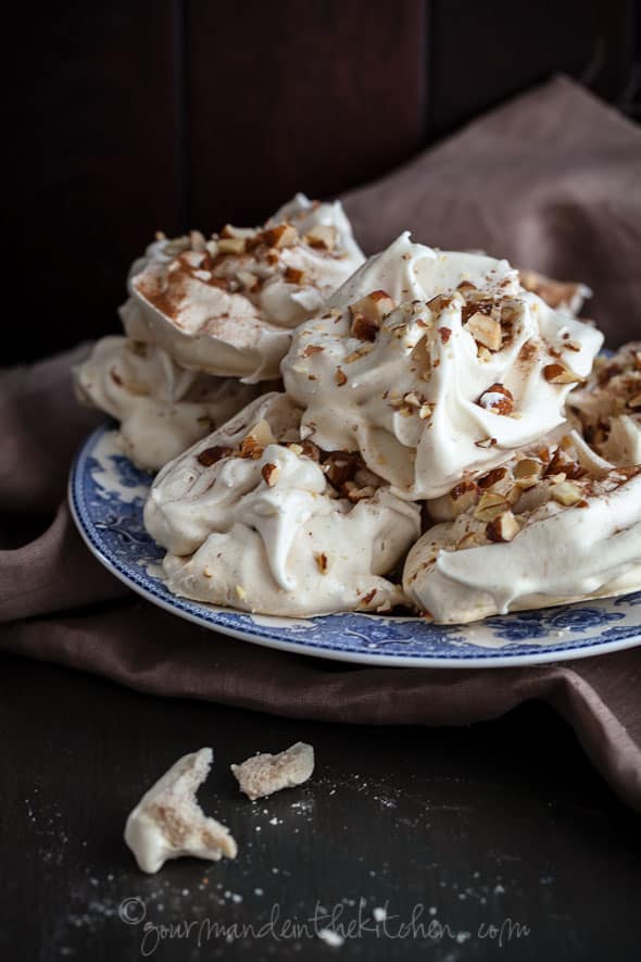 Almond Meringue with Coffee Infused Maple Syrup - Runamok Maple