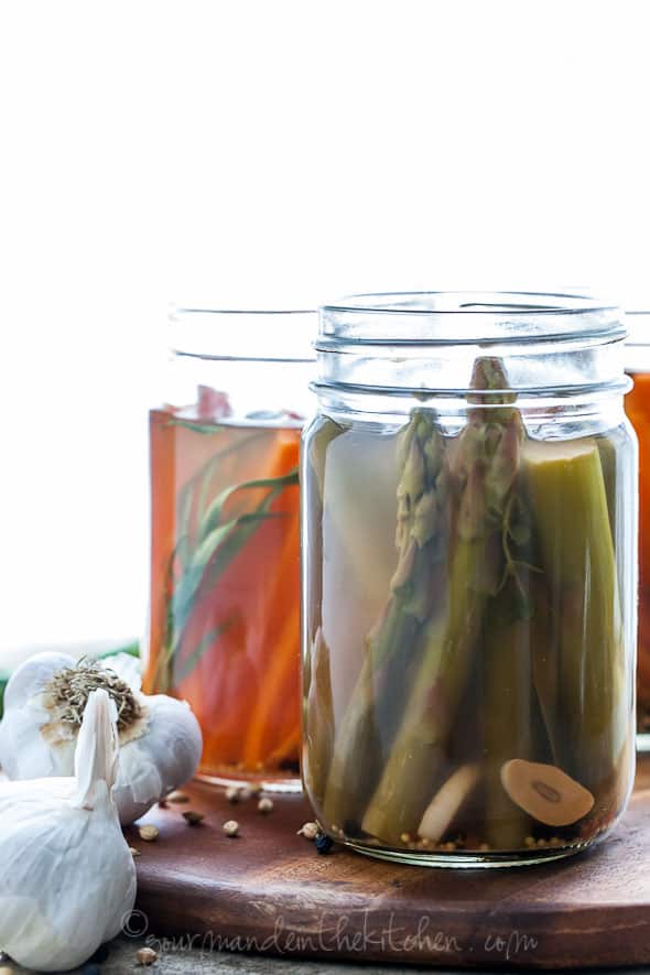pickled carrots, pickled asparagus, quick pickles, refrigerator pickles