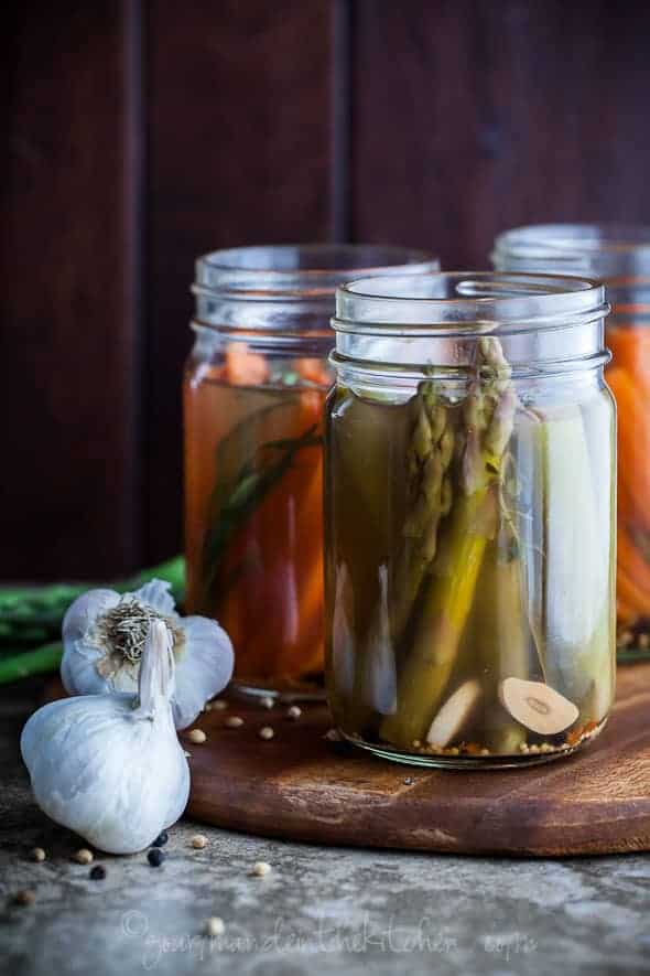 Quick Pickled Asparagus and Carrots with Tarragon