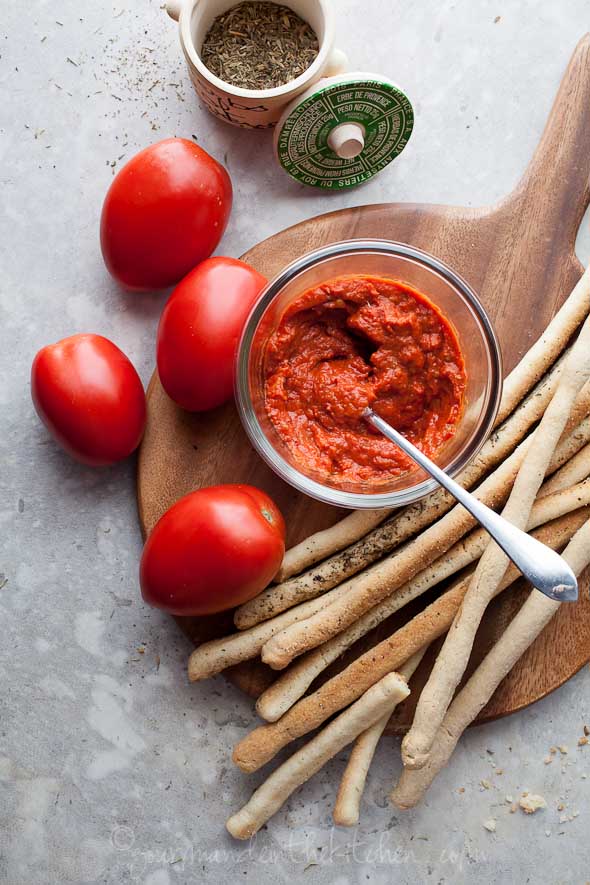 Gluten-Free Italian Breadsticks (Grissini) with Slow Roasted Tomato Dipping  Sauce (Paleo, Vegan) | Gourmande in the Kitchen