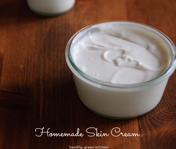 homemade skin cream in jar