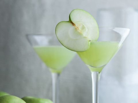 sour apple ginger martini