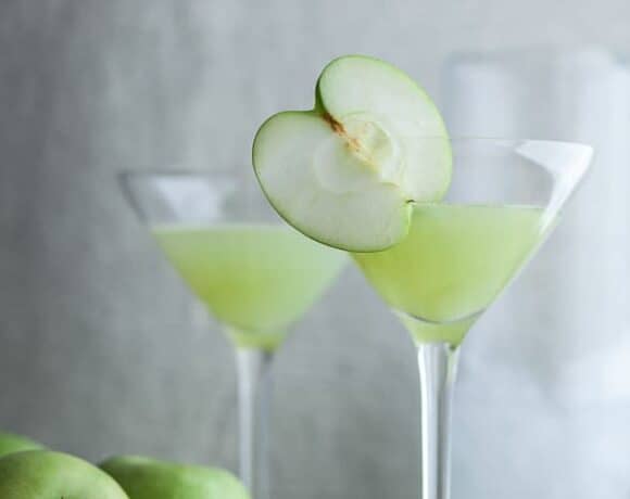 sour apple ginger martini