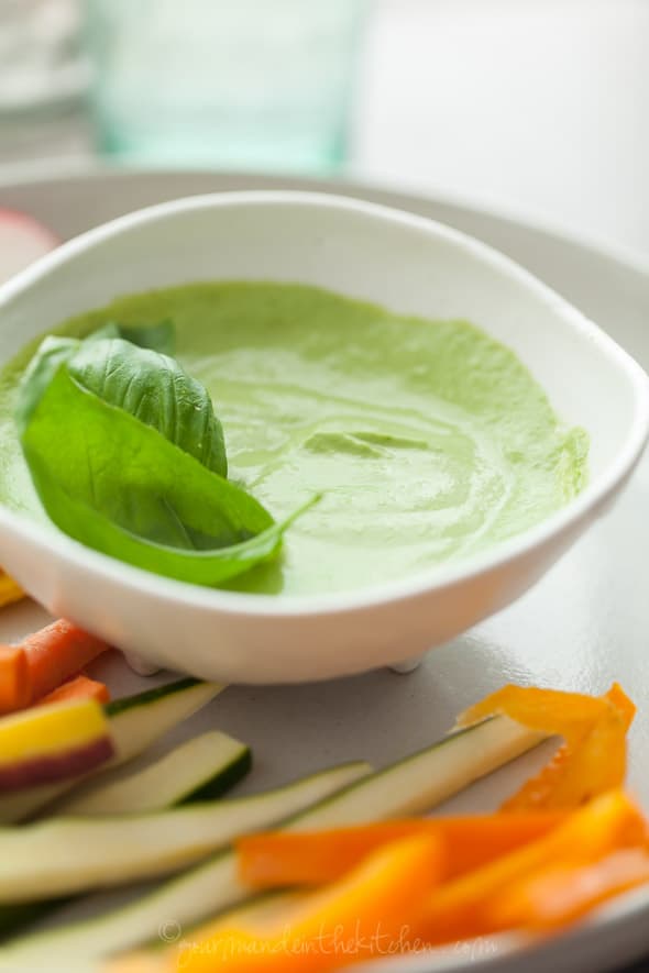 Creamy Basil Parsley Dip Paleo Vegan Gourmande in the Kitchen