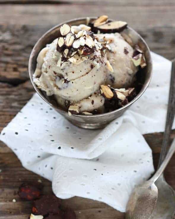 vegan ice cream, swiss almond ice cream, dairy-free ice cream recipe