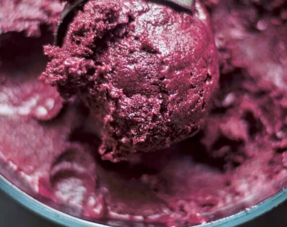 concord grape sorbet with rosemary and black pepper