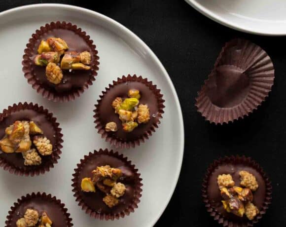 These bite-sized chocolate fruit and nut clusters are easy to whip up whenever you need a sweet treat. You can make a dozen of them in minutes with ingredients that you may already have in your pantry.