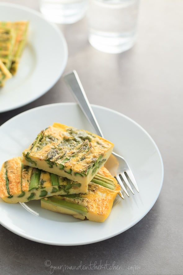 Asparagus and Pesto Baked Omelette (Dairy-Free, Paleo) | Gourmande in ...