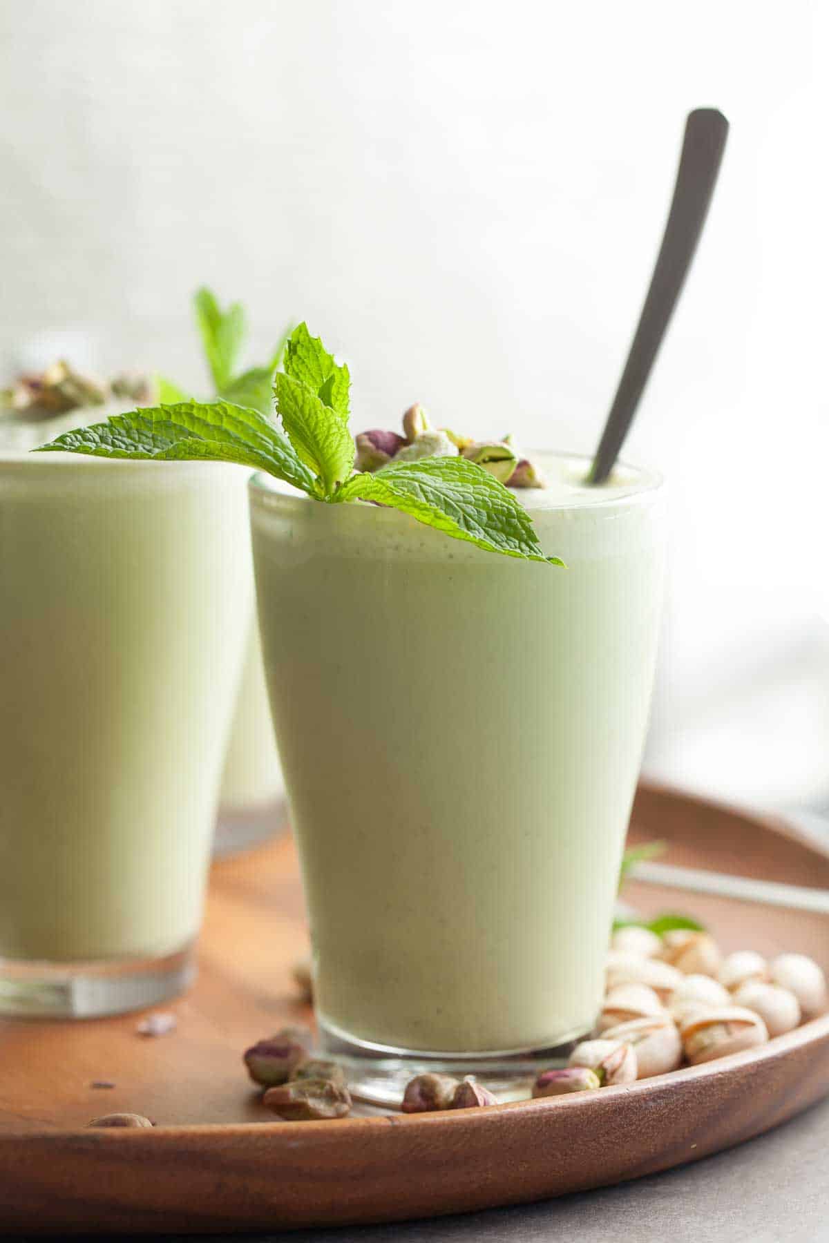 Matcha Green Tea Frappe Close Up