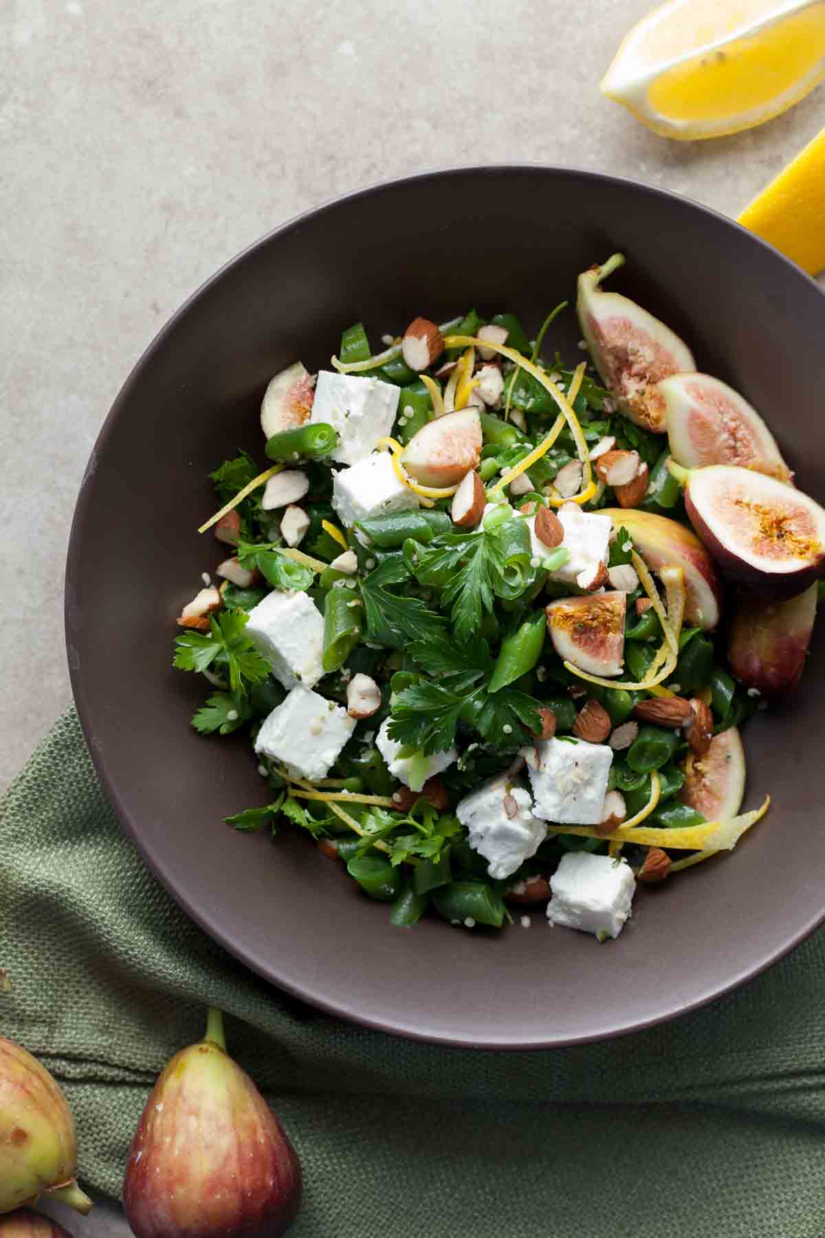 Feta Green Bean Salad Top View