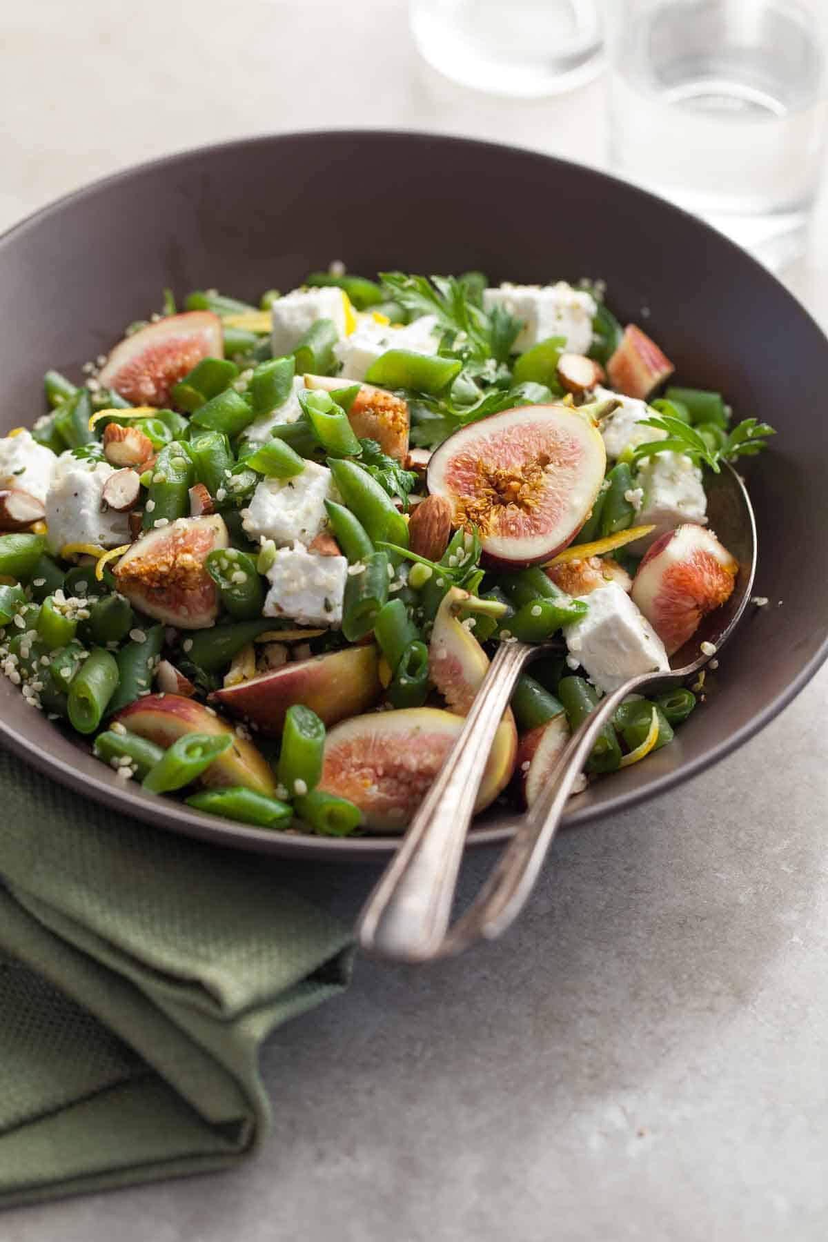 Feta Green Bean Salad in Bowl