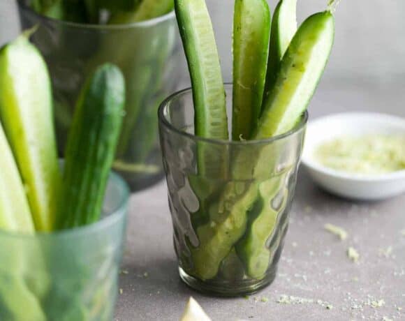 Cucumber Spears with Citrus Mint Salt