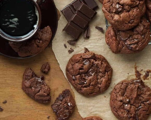 Deep, dark and rich, these double chocolate cookies are for true chocolate lovers.