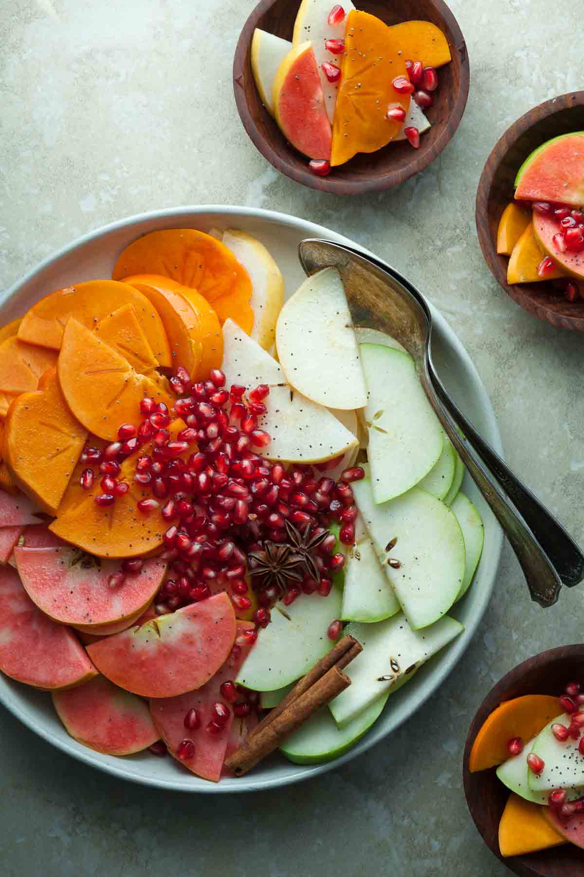 Christmas Fruit Salad on Platter