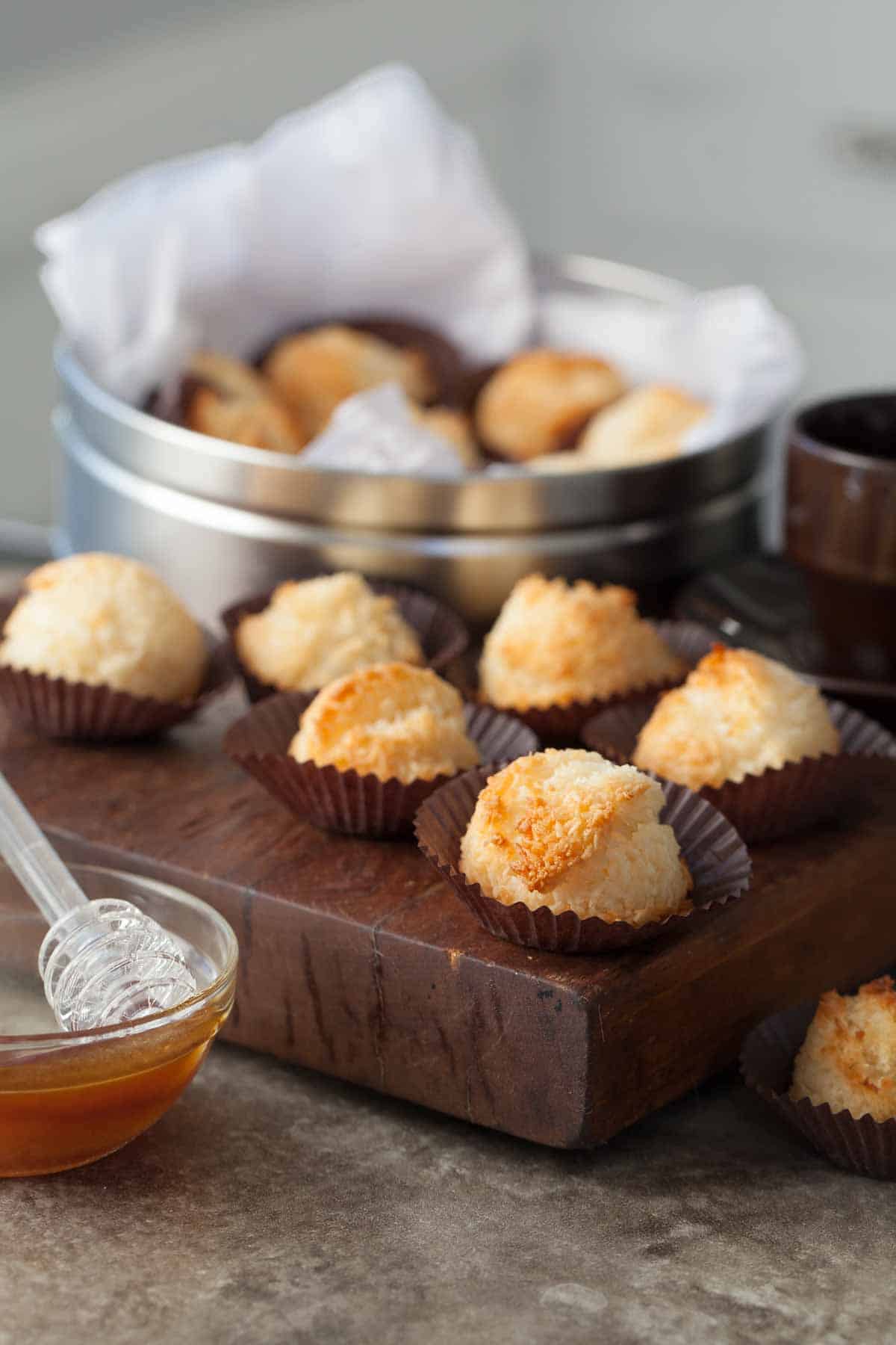 Dairy-Free Coconut Macaroons in Paper Cups