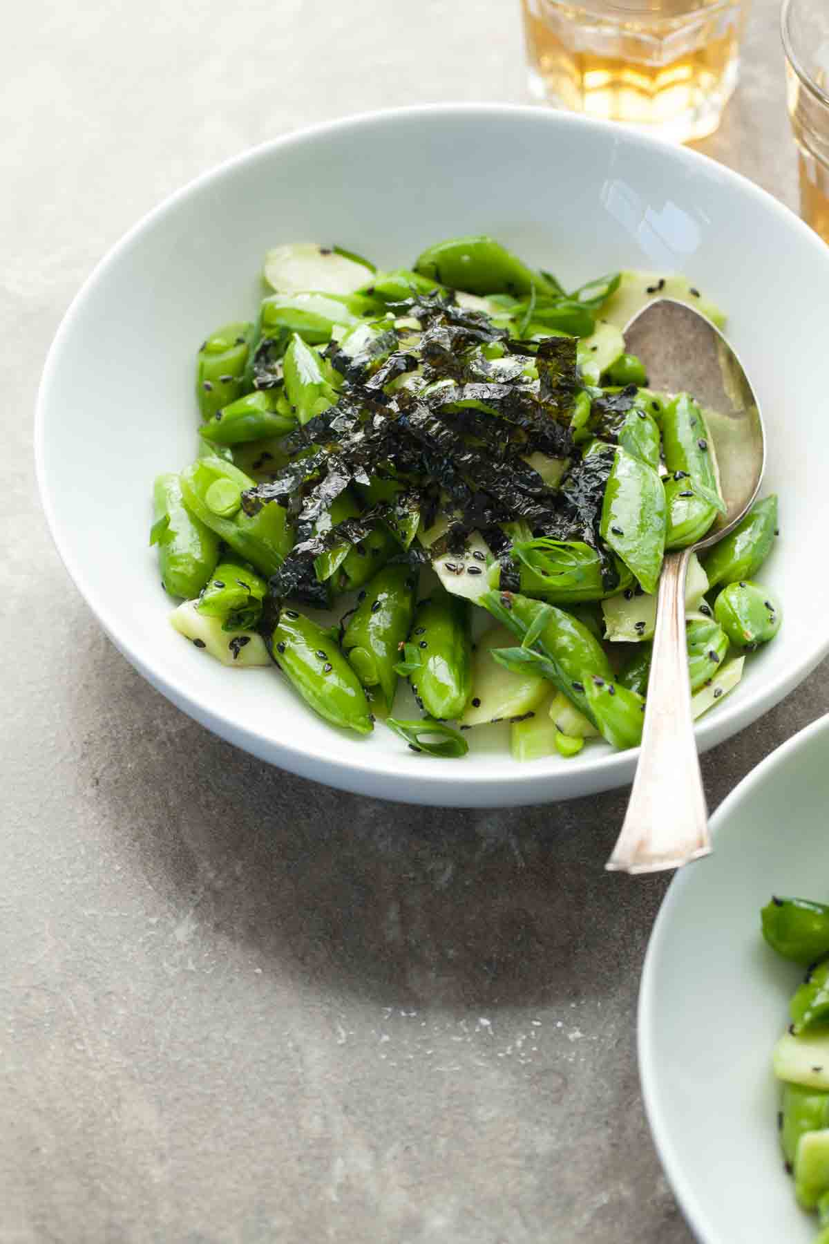 Broccoli Stalk Salad in Bowl 