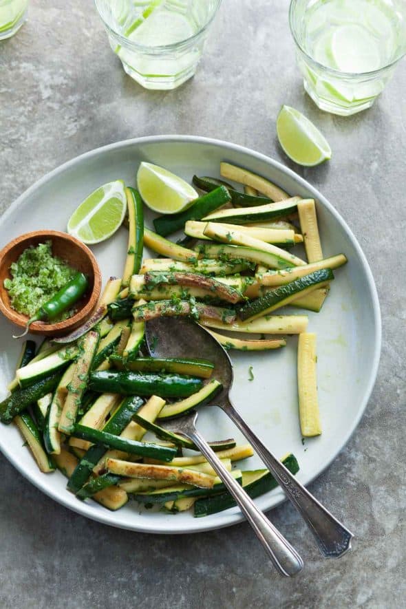 Sautéed Zucchini with Chili Lime Salt | Gourmande in the Kitchen