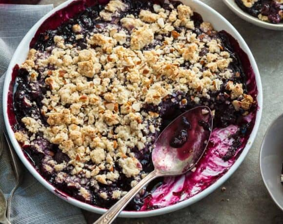 Cherry Berry Almond Crumble (Gluten-Free, Paleo, Vegan)