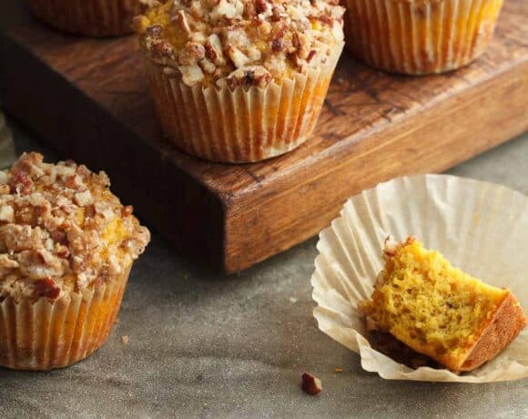 Butternut Pecan Muffin (Gluten-Free, Paleo) - A tender and subtly spiced butternut squash muffin topped with a crisp pecan streusel.