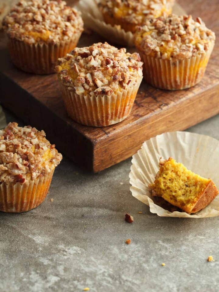Butternut Pecan Muffin (Gluten-Free, Paleo) - A tender and subtly spiced butternut squash muffin topped with a crisp pecan streusel.