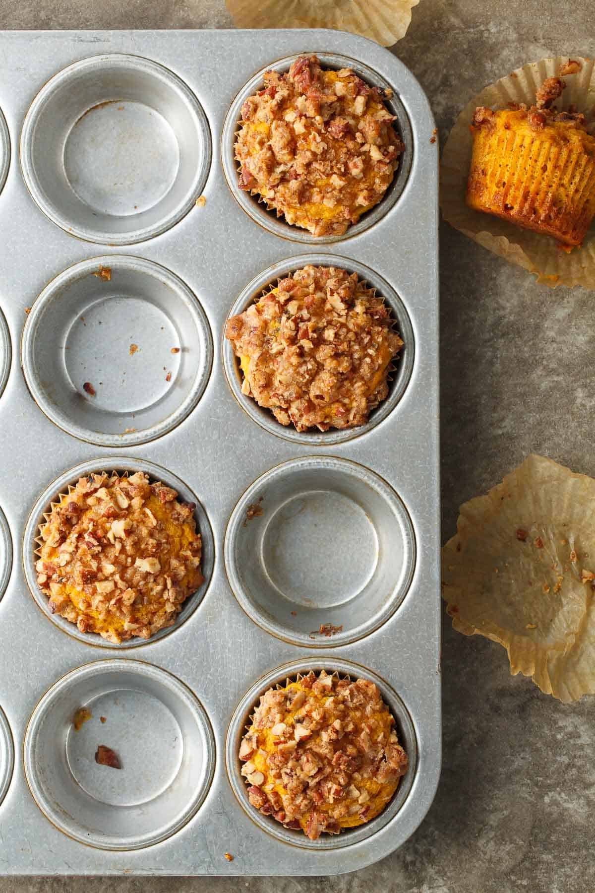 Paleo Butternut Squash Muffins in Muffin Pan