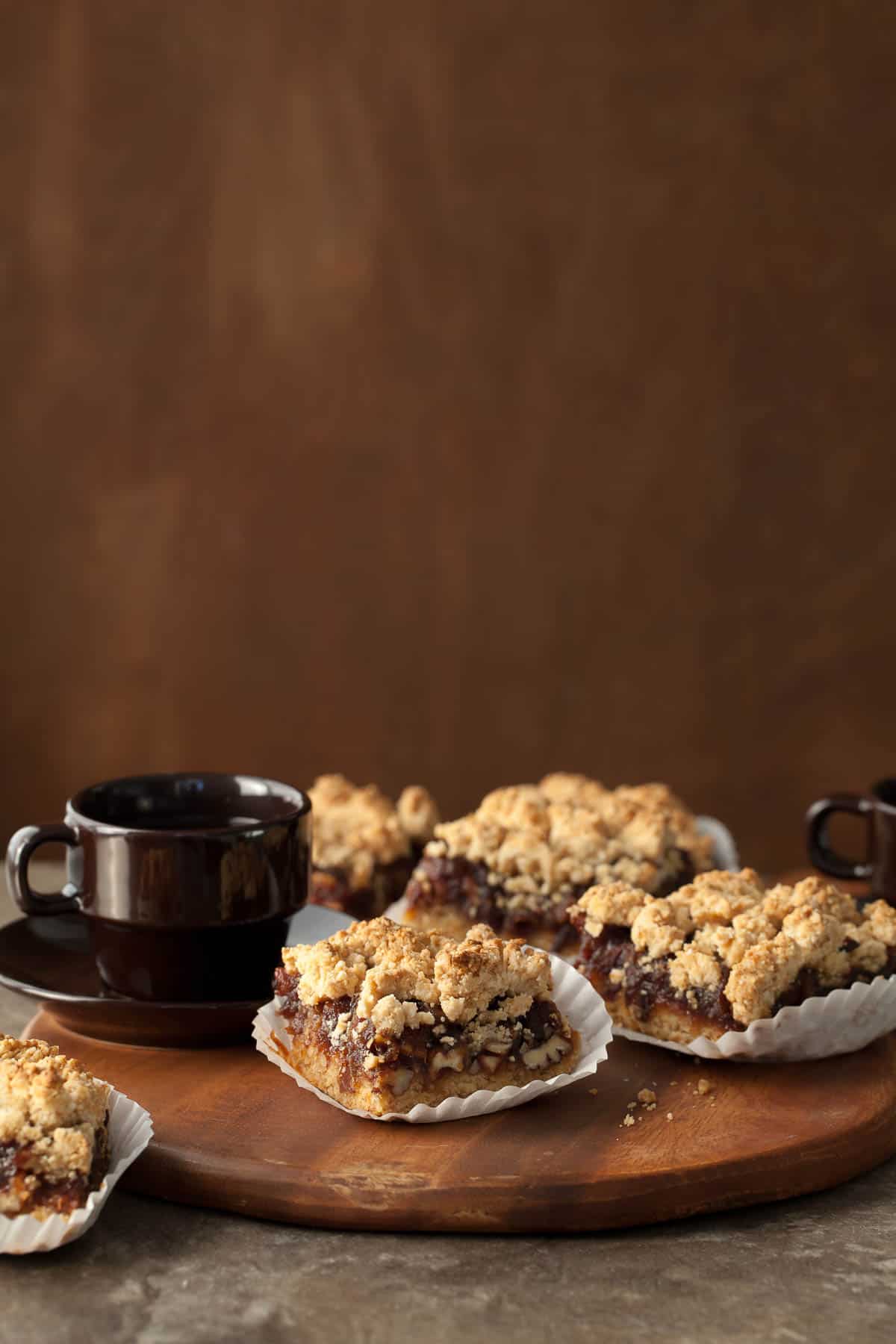  Gluten-Free Date Bars with Coffee Cups