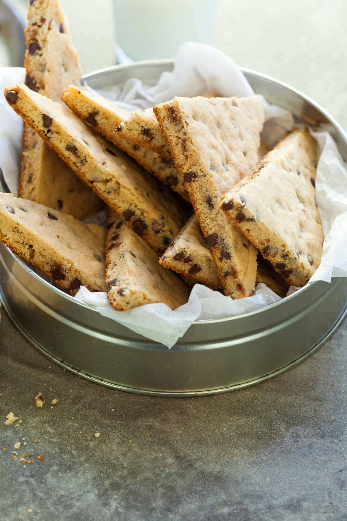 Chocolate Chip Cookie Brittle in Tin