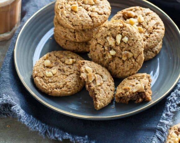 Persian Walnut Cookies on Plate