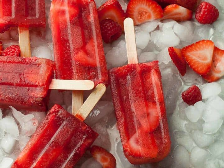 Red Berry Rose Hip Iced Tea Popsicle