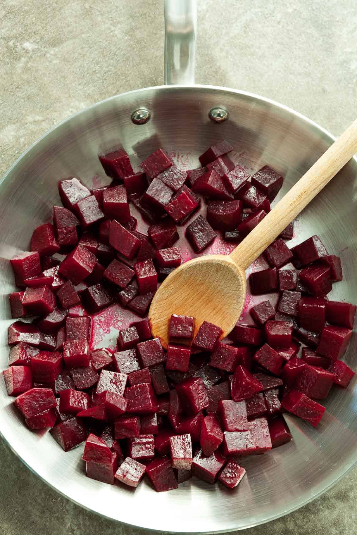 Glazed Beets in Skillet