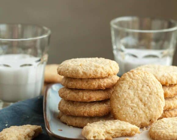 Crispy Coconut Cookies (Paleo, Vegan)