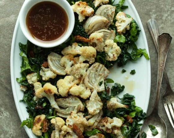 Sesame Roasted Cauliflower and Fennel Salad