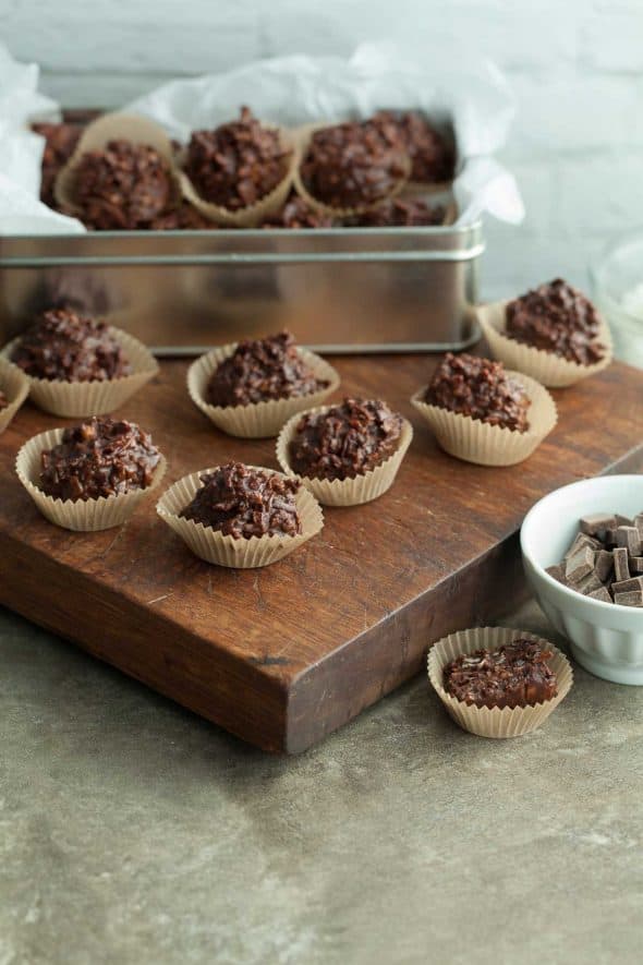 Chocolate Coconut Almond Clusters in Cups 
