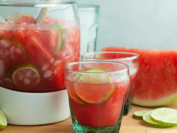 Watermelon Hibiscus Agua Fresca (Naturally Sweetened)