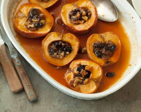 Cider Caramel Baked Apples (Paleo, Vegan)